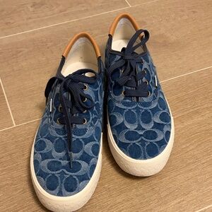 Coach Blue Patterned Sneakers
